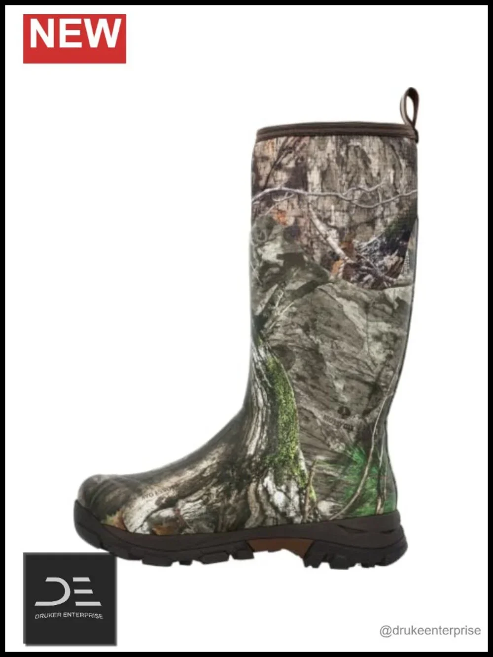 Waterproof Insulated Knee-High Pull-On Winter Work Boot With Camo Pattern